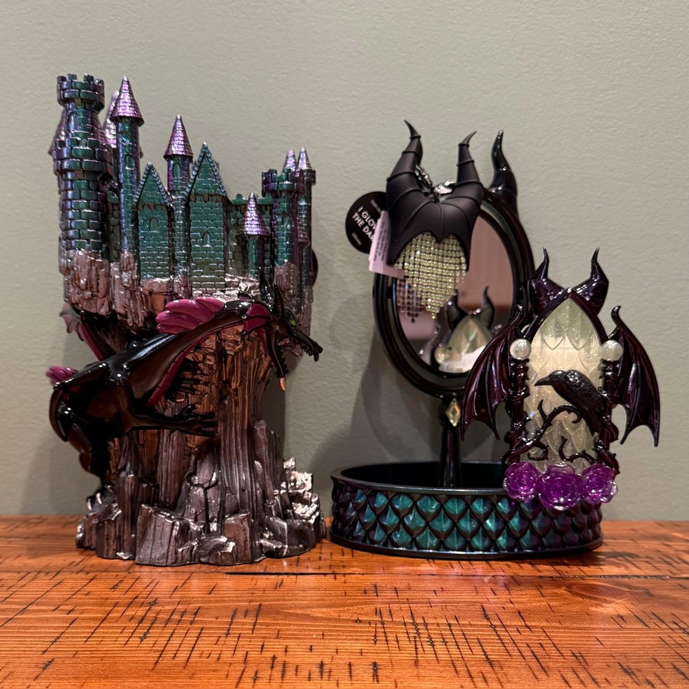 Bath & Body Works Set Disney Maleficent 3-Wick Castle Wallflower Jewelry Tray